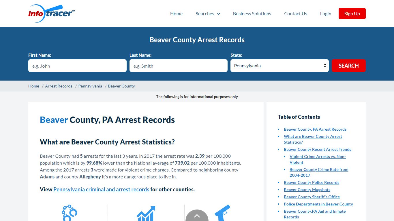 Beaver County, PA Arrests, Mugshots & Jail Records - InfoTracer